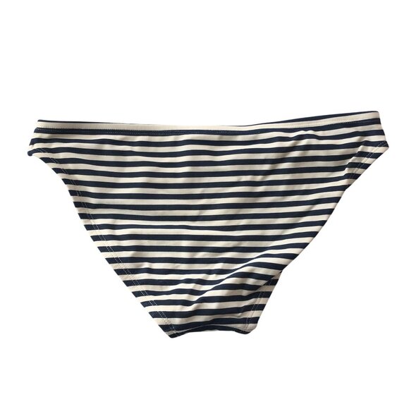 Xhilaration Striped Navy & White Bikini Bottoms Hipster M - Picture 2 of 3